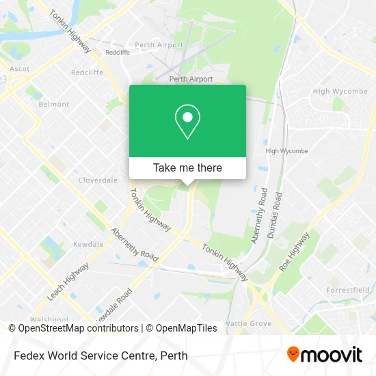 Mapa Fedex World Service Centre