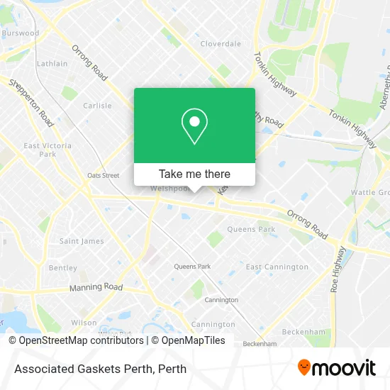 Associated Gaskets Perth map