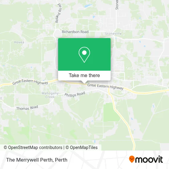 Mapa The Merrywell Perth