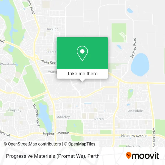 Mapa Progressive Materials (Promat Wa)