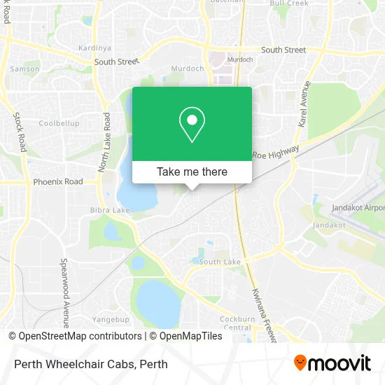 Mapa Perth Wheelchair Cabs
