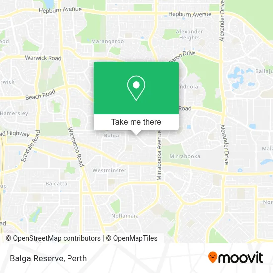 Mapa Balga Reserve