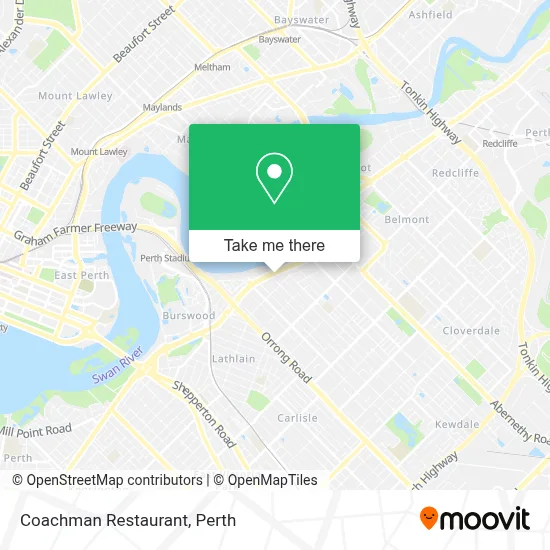 Mapa Coachman Restaurant