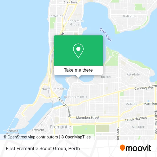 Mapa First Fremantle Scout Group