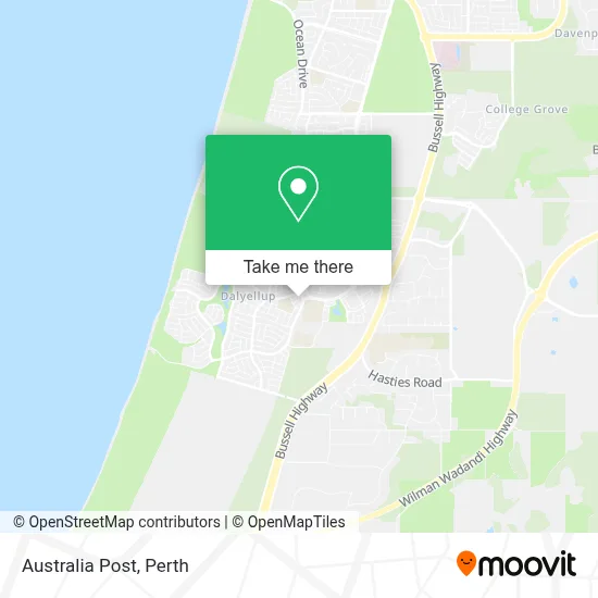 Mapa Australia Post