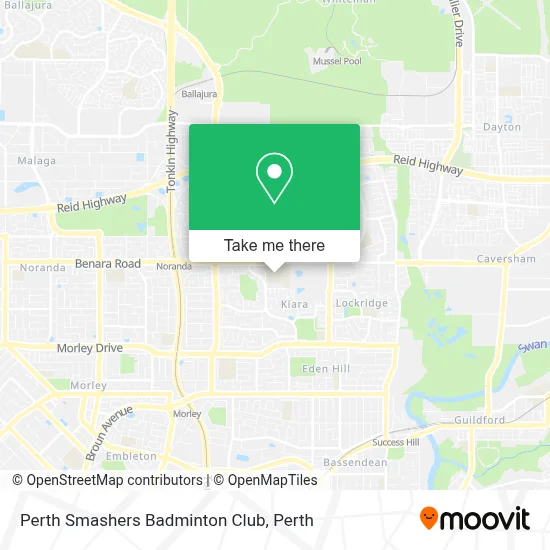 Mapa Perth Smashers Badminton Club