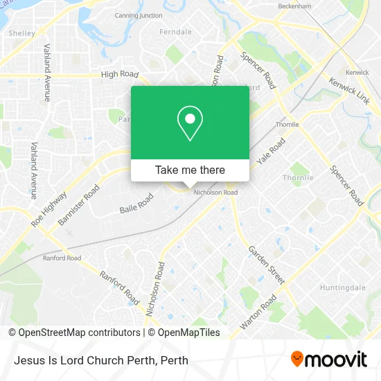 Mapa Jesus Is Lord Church Perth