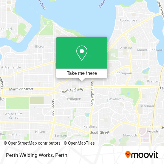 Mapa Perth Welding Works