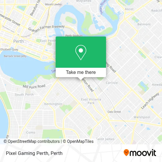 Mapa Pixel Gaming Perth