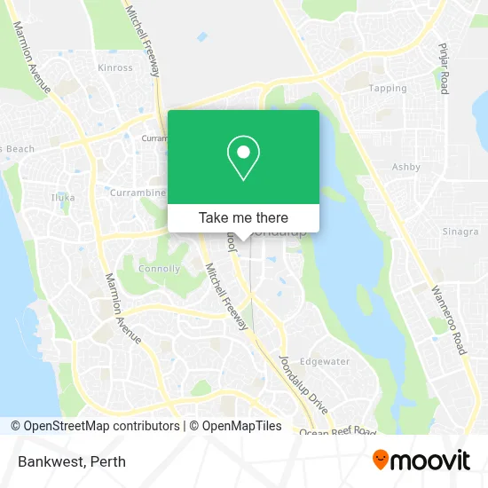 Mapa Bankwest