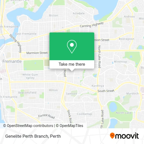 Mapa Genelite Perth Branch