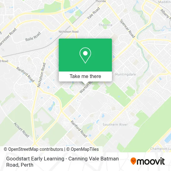 Mapa Goodstart Early Learning - Canning Vale Batman Road