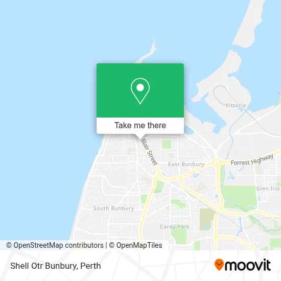 Mapa Shell Otr Bunbury