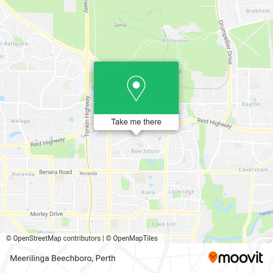 Mapa Meerilinga Beechboro