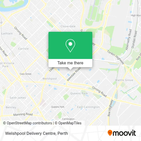 Mapa Welshpool Delivery Centre