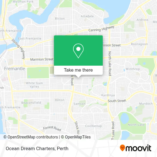Mapa Ocean Dream Charters