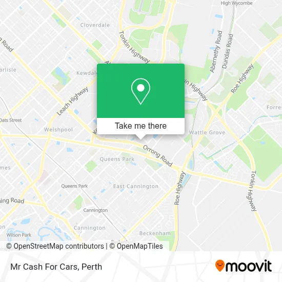 Mapa Mr Cash For Cars