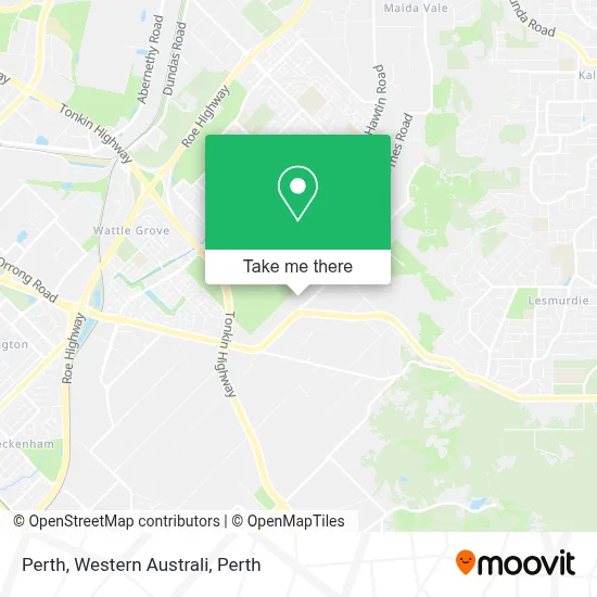 Mapa Perth, Western Australi