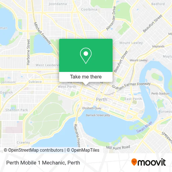 Mapa Perth Mobile 1 Mechanic