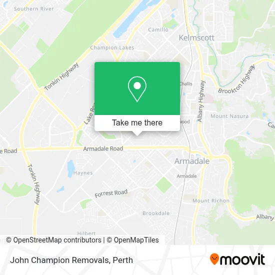 Mapa John Champion Removals