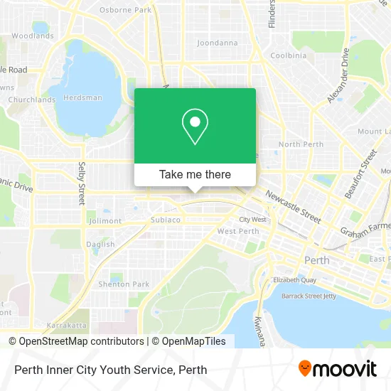 Mapa Perth Inner City Youth Service