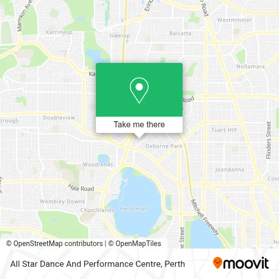 Mapa All Star Dance And Performance Centre