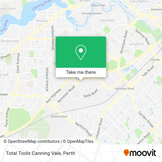 Mapa Total Tools Canning Vale