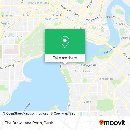 Mapa The Brow Lane Perth