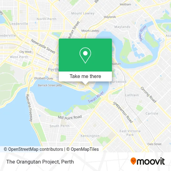 Mapa The Orangutan Project