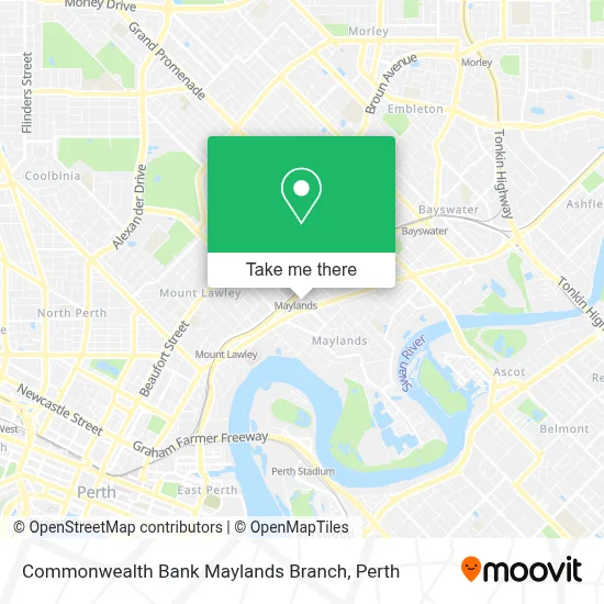 Mapa Commonwealth Bank Maylands Branch