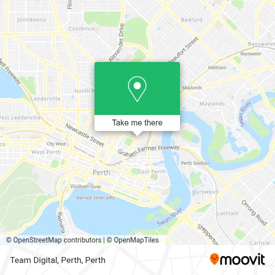 Mapa Team Digital, Perth