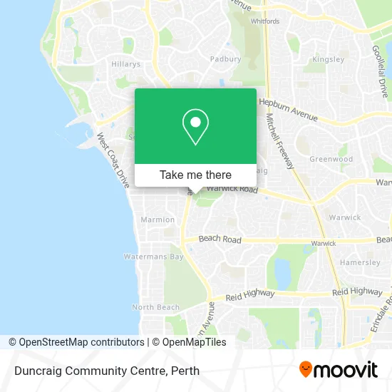 Mapa Duncraig Community Centre