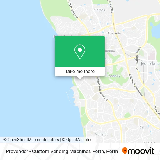 Provender - Custom Vending Machines Perth map