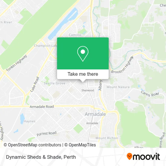 Mapa Dynamic Sheds & Shade