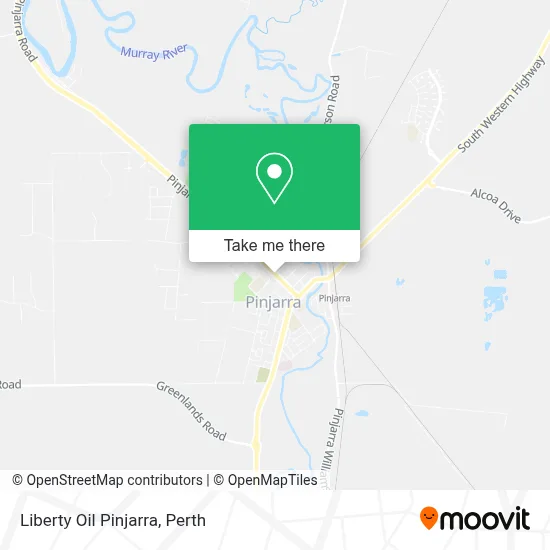 Mapa Liberty Oil Pinjarra