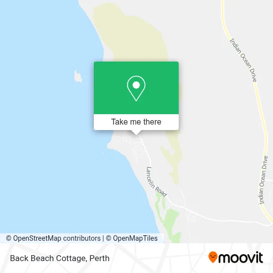 Back Beach Cottage map