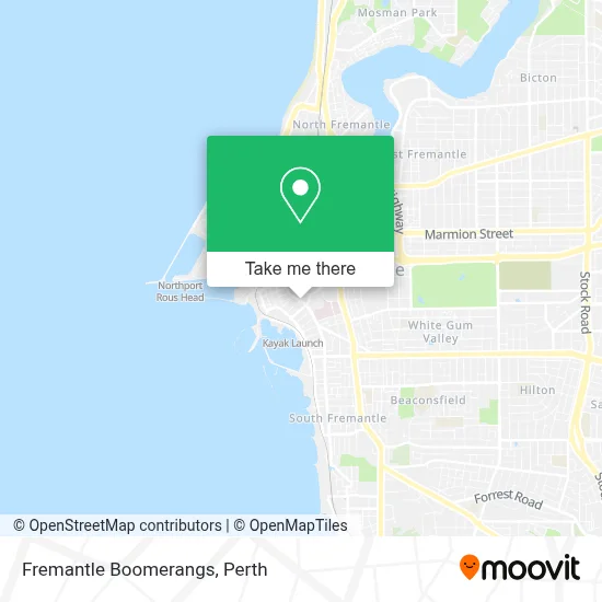 Mapa Fremantle Boomerangs
