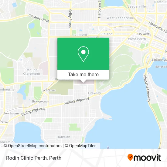 Mapa Rodin Clinic Perth