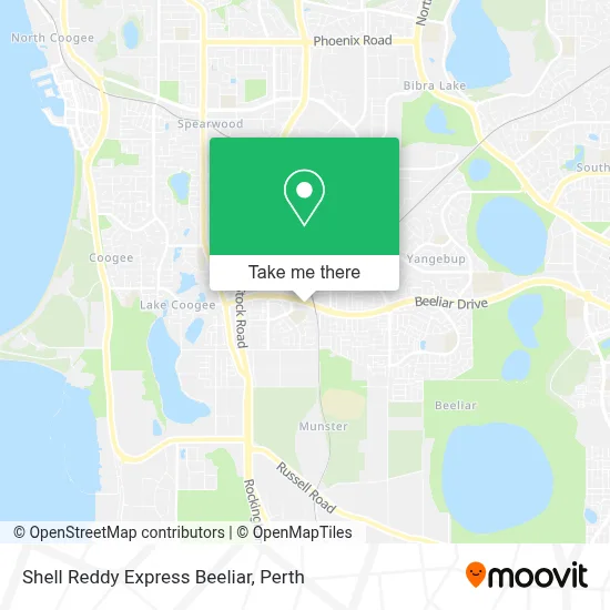 Mapa Shell Reddy Express Beeliar