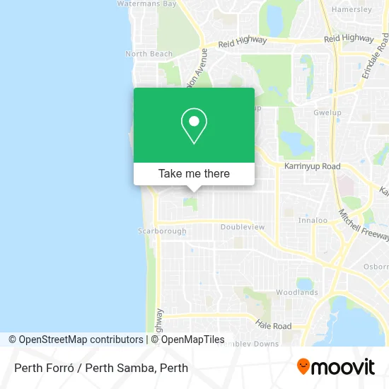 Mapa Perth Forró / Perth Samba
