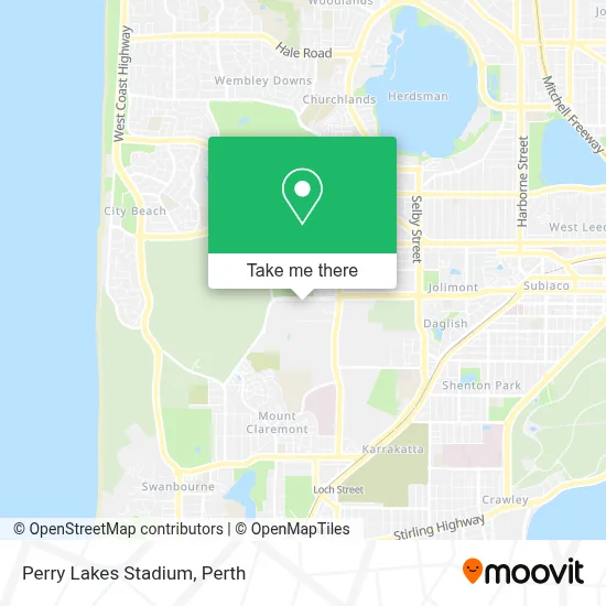 Mapa Perry Lakes Stadium