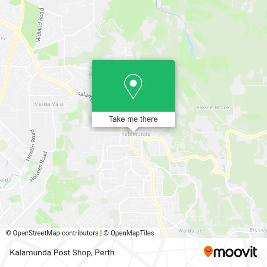 Mapa Kalamunda Post Shop