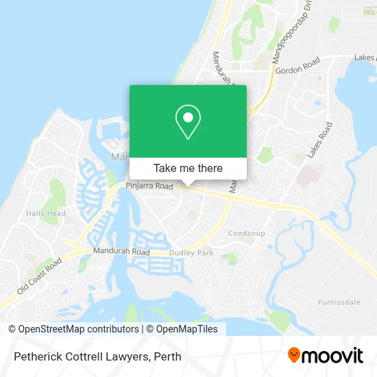 Mapa Petherick Cottrell Lawyers