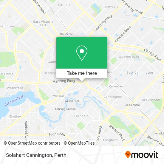 Mapa Solahart Cannington