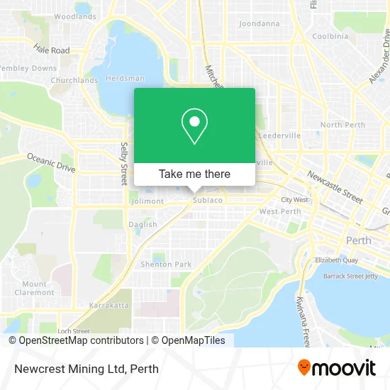 Mapa Newcrest Mining Ltd