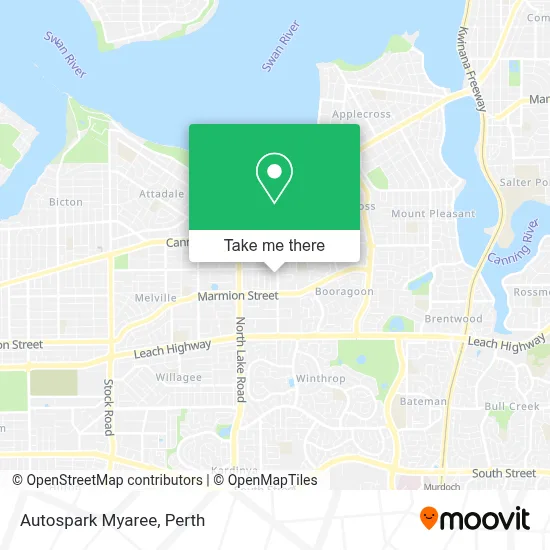 Mapa Autospark Myaree