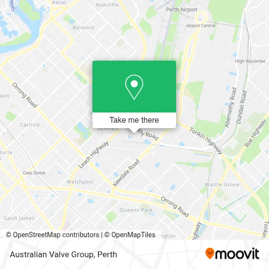 Mapa Australian Valve Group
