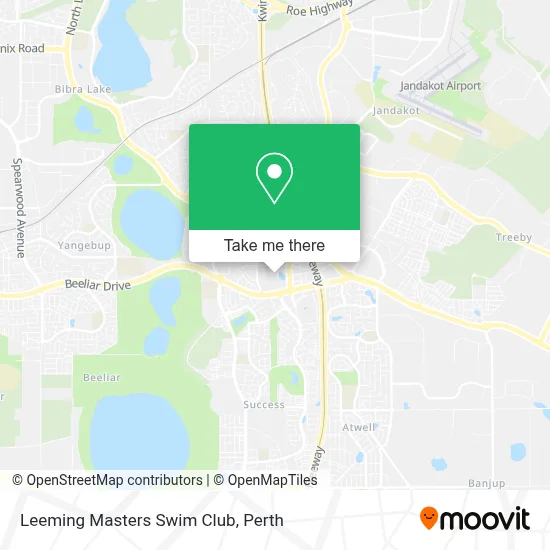 Mapa Leeming Masters Swim Club