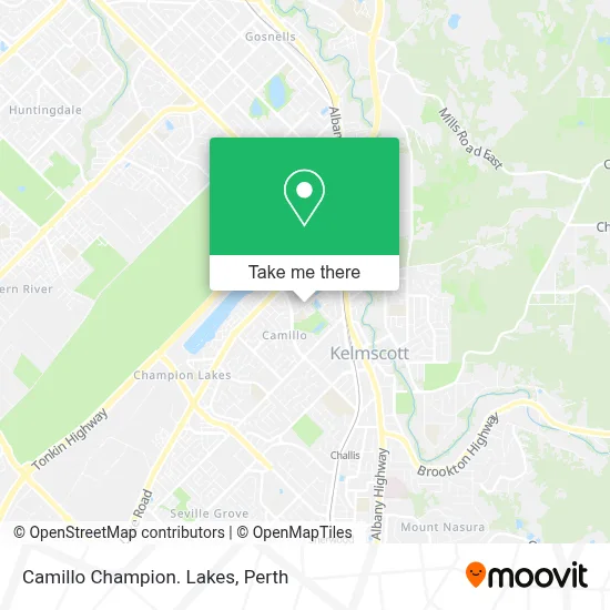 Camillo Champion. Lakes map
