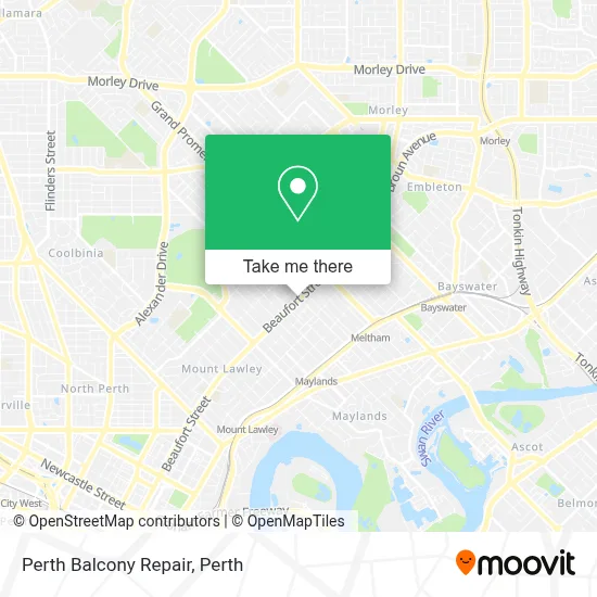 Mapa Perth Balcony Repair